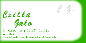 csilla galo business card